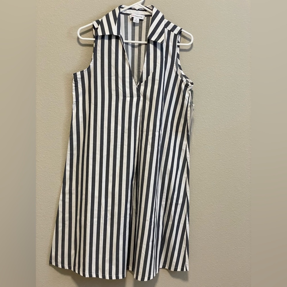 Liz Claiborne Stripe Dress Size 6 Navy/White